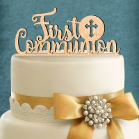 aMonogramArtUnlimited First Communion Cake Topper AONO1491